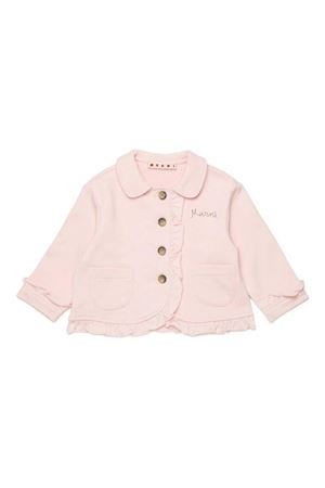 Jacket with ruffles and logo MARNI KIDS | M01801M00V00M351